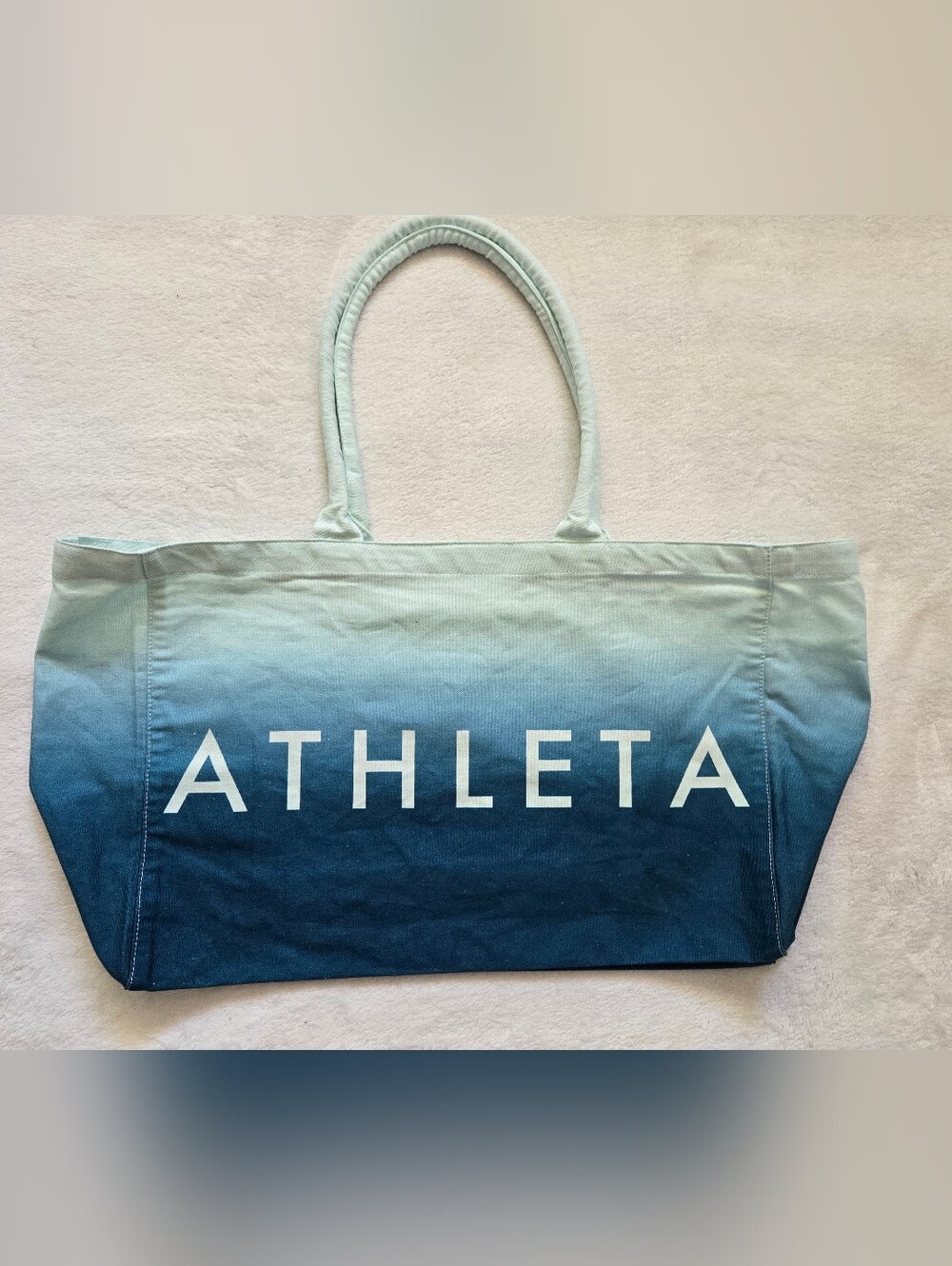 Athleta Ombre Tote Bag in Light Blue and Navy